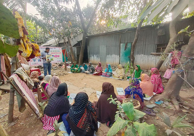 Courtyard meeting in Kalatia Union under Keraniganj Upazila